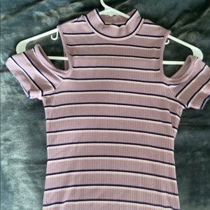 Off the shoulder turtleneck top